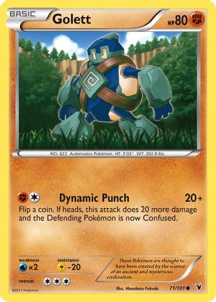 Golett 071 - Reverse Holofoil Noble Victories - Common