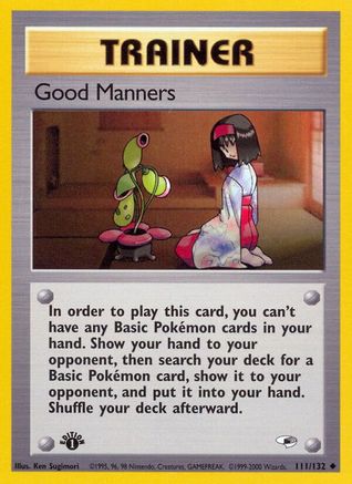 Good Manners 111/132 - 1st Edition Gym Heroes - Uncommon