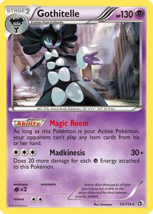 Gothitelle 072/113 - Holofoil Legendary Treasures - Holo Rare