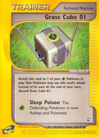 Grass Cube 01 124 - Reverse Holofoil Aquapolis - Uncommon