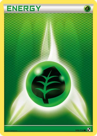 Grass Energy 105/114 - Reverse Holofoil Black and White - Common