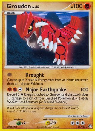 Groudon 029 - Reverse Holofoil Legends Awakened - Rare