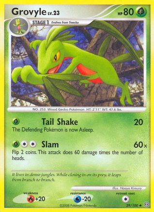 Grovyle 039/100 - Reverse Holofoil Stormfront - Uncommon