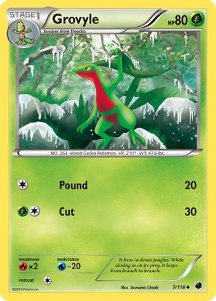 Grovyle 007 - Reverse Holofoil Plasma Freeze - Uncommon