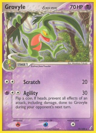 Grovyle (Delta Species) 019/100 Crystal Guardians - Rare