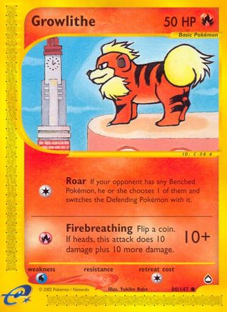 Growlithe (80) 080 Aquapolis - Common