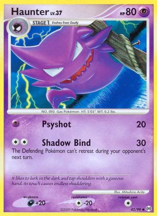 Haunter (42) 042/99 - Reverse Holofoil Arceus - Uncommon