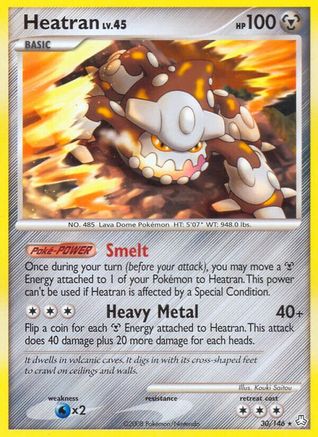 Heatran (30) 030 - Reverse Holofoil Legends Awakened - Rare