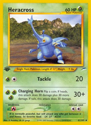 Heracross 041/105 - 1st Edition Neo Destiny - Uncommon