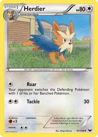 Herdier 087 - Reverse Holofoil Dark Explorers - Uncommon