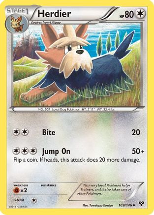 Herdier 109/146 XY Base Set - Uncommon