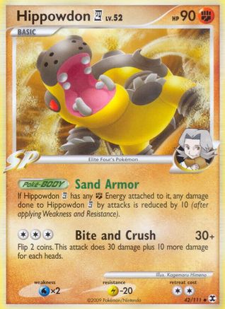 Hippowdon E4 042 - Reverse Holofoil Rising Rivals - Uncommon