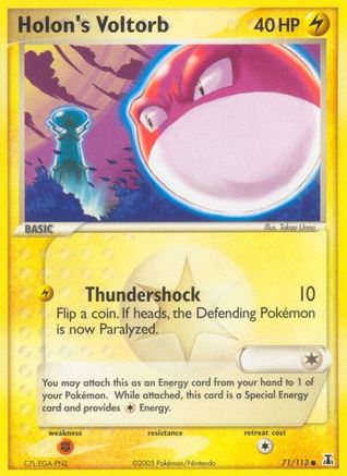 Holon's Voltorb 071/113 - Reverse Holofoil Delta Species - Common