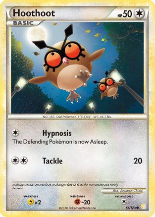 Hoothoot 066/123 HeartGold SoulSilver - Common