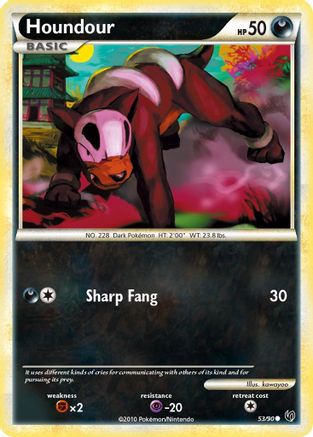 Houndour (53) 053/90 - Reverse Holofoil Undaunted - Common