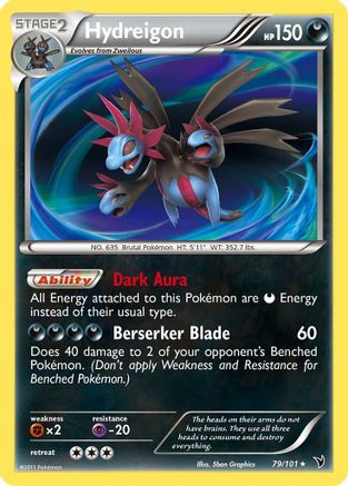 Hydreigon 079 - Reverse Holofoil Noble Victories - Holo Rare