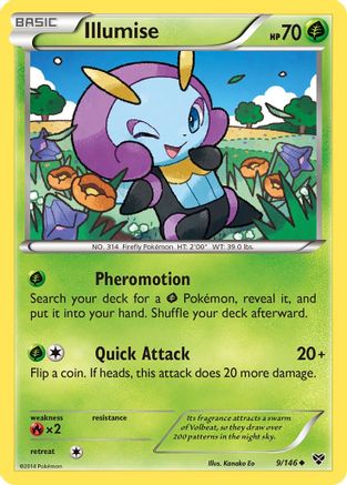 Illumise 009 - Reverse Holofoil XY Base Set - Uncommon