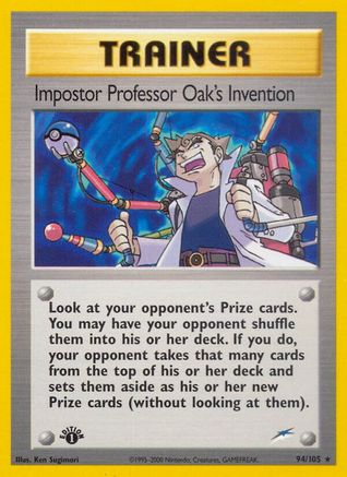 Impostor Professor Oak's Invention 094 - 1st Edition Neo Destiny - Rare