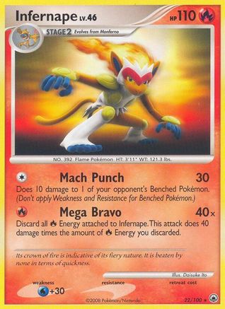 Infernape 022 - Reverse Holofoil Majestic Dawn - Rare