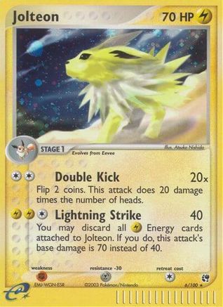 Jolteon 006 - Reverse Holofoil Sandstorm - Holo Rare