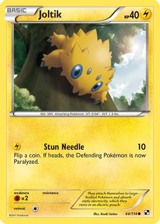 Joltik (44) 044/114 - Reverse Holofoil Black and White - Common