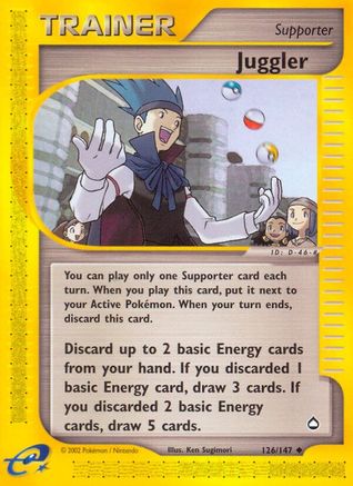 Juggler 126/147 - Reverse Holofoil Aquapolis - Uncommon