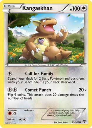 Kangaskhan 071/101 - Reverse Holofoil Plasma Blast - Common