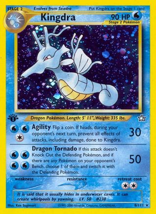 Kingdra 008/111 - 1st Edition Holofoil Neo Genesis - Holo Rare