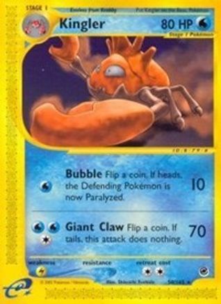 Kingler (50) 050 - Reverse Holofoil Expedition - Rare