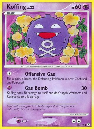 Koffing 068/111 - Reverse Holofoil Rising Rivals - Common