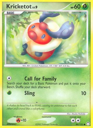 Kricketot 086 - Reverse Holofoil Mysterious Treasures - Common