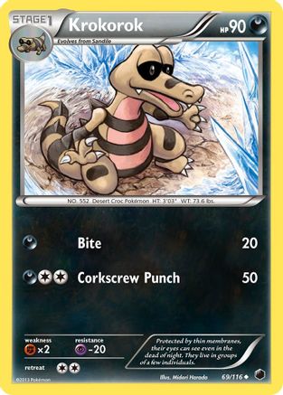 Krokorok 069 - Reverse Holofoil Plasma Freeze - Uncommon