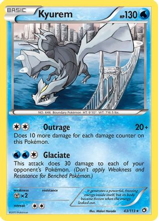 Kyurem 043/113 - Holofoil Legendary Treasures - Holo Rare