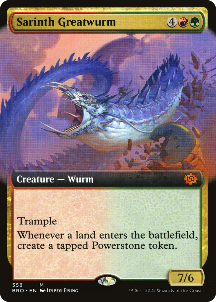 Sarinth Greatwurm (Extended Art) (BRO-358) - The Brothers' War: (Extended Art) Foil