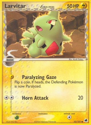 Larvitar (Delta Species) 052/101 Dragon Frontiers - Common