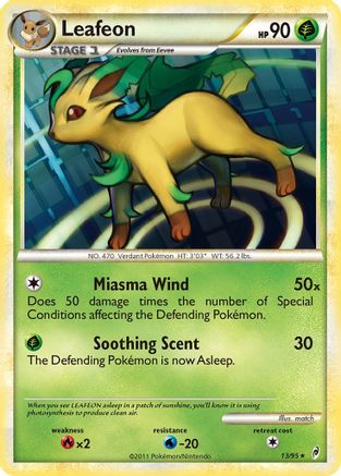 Leafeon 013 - Reverse Holofoil Call of Legends - Holo Rare