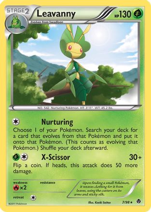 Leavanny (7) 007 - Reverse Holofoil Emerging Powers - Rare