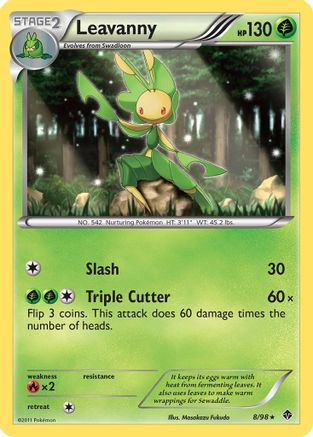 Leavanny (8) 008 - Reverse Holofoil Emerging Powers - Rare