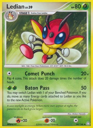 Ledian 060 - Reverse Holofoil Legends Awakened - Uncommon