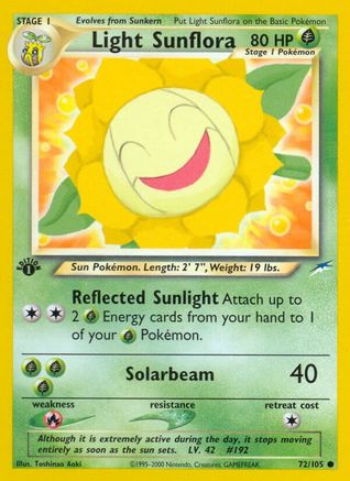 Light Sunflora 072/105 - 1st Edition Neo Destiny - Common