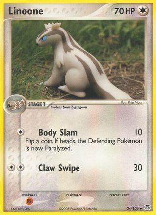 Linoone 034 - Reverse Holofoil Emerald - Uncommon