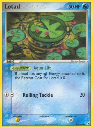 Lotad 055/100 - Reverse Holofoil Crystal Guardians - Common