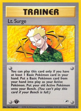Lt. Surge (101) 101/132 - 1st Edition Gym Heroes - Rare