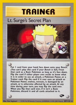 Lt. Surge's Secret Plan 107/132 - 1st Edition Gym Challenge - Rare