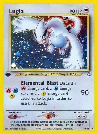 Lugia 009/111 - 1st Edition Holofoil Neo Genesis - Holo Rare