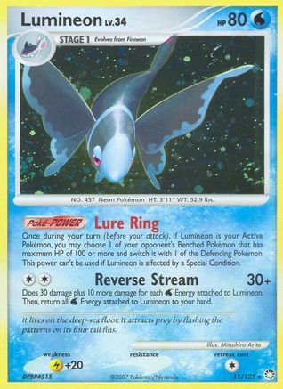 Lumineon 011 - Reverse Holofoil Mysterious Treasures - Holo Rare