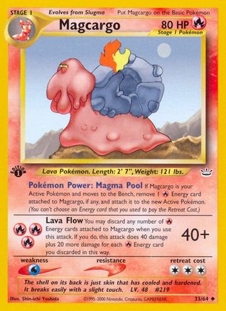 Magcargo 033/64 - 1st Edition Neo Revelation - Uncommon
