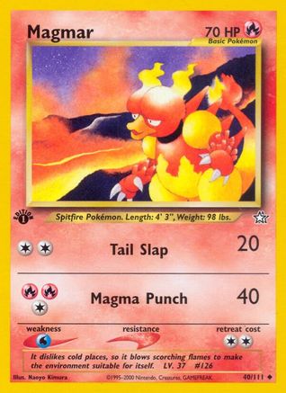 Magmar 040/111 - 1st Edition Neo Genesis - Uncommon