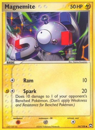 Magnemite 054 - Reverse Holofoil Power Keepers - Common