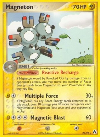 Magneton 022 - Reverse Holofoil Legend Maker - Rare